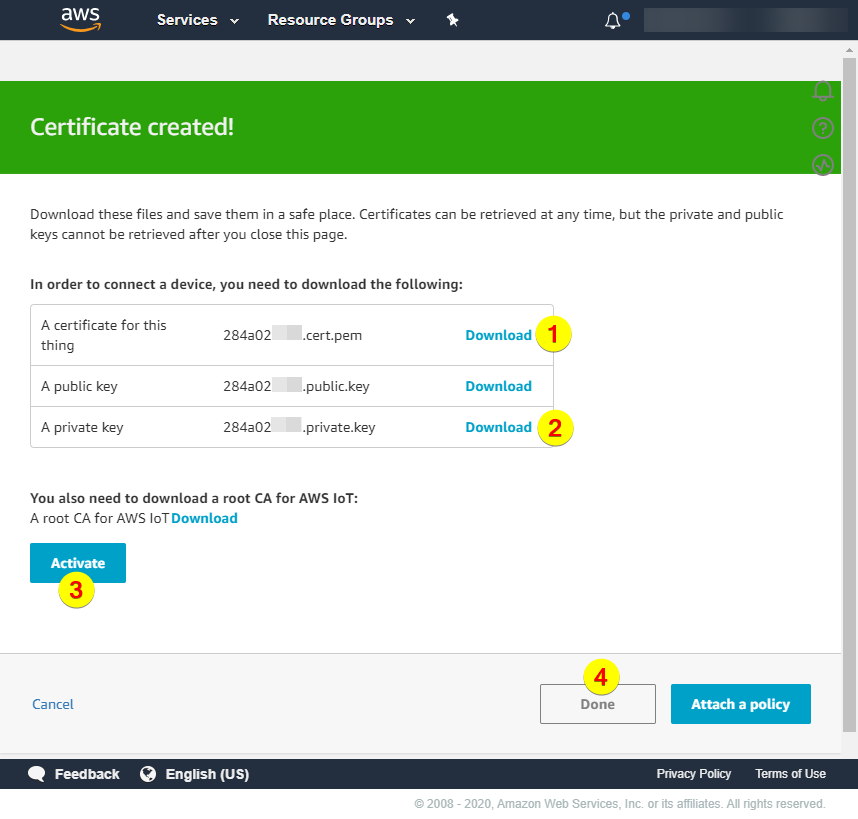 5 step tutorial: How to connect Amazon AWS IoT Cloud via MQTT