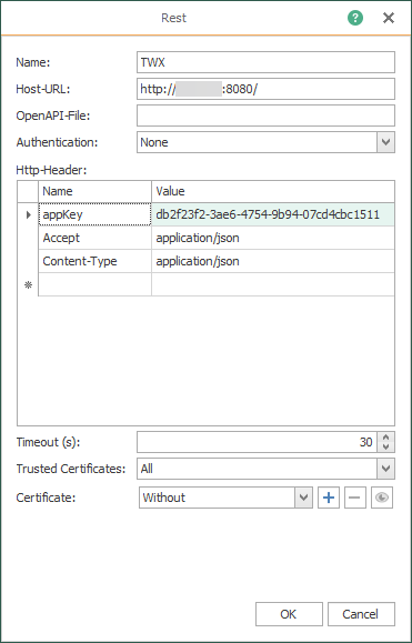 Connect ThingWorx step-by-step via REST Plug-in