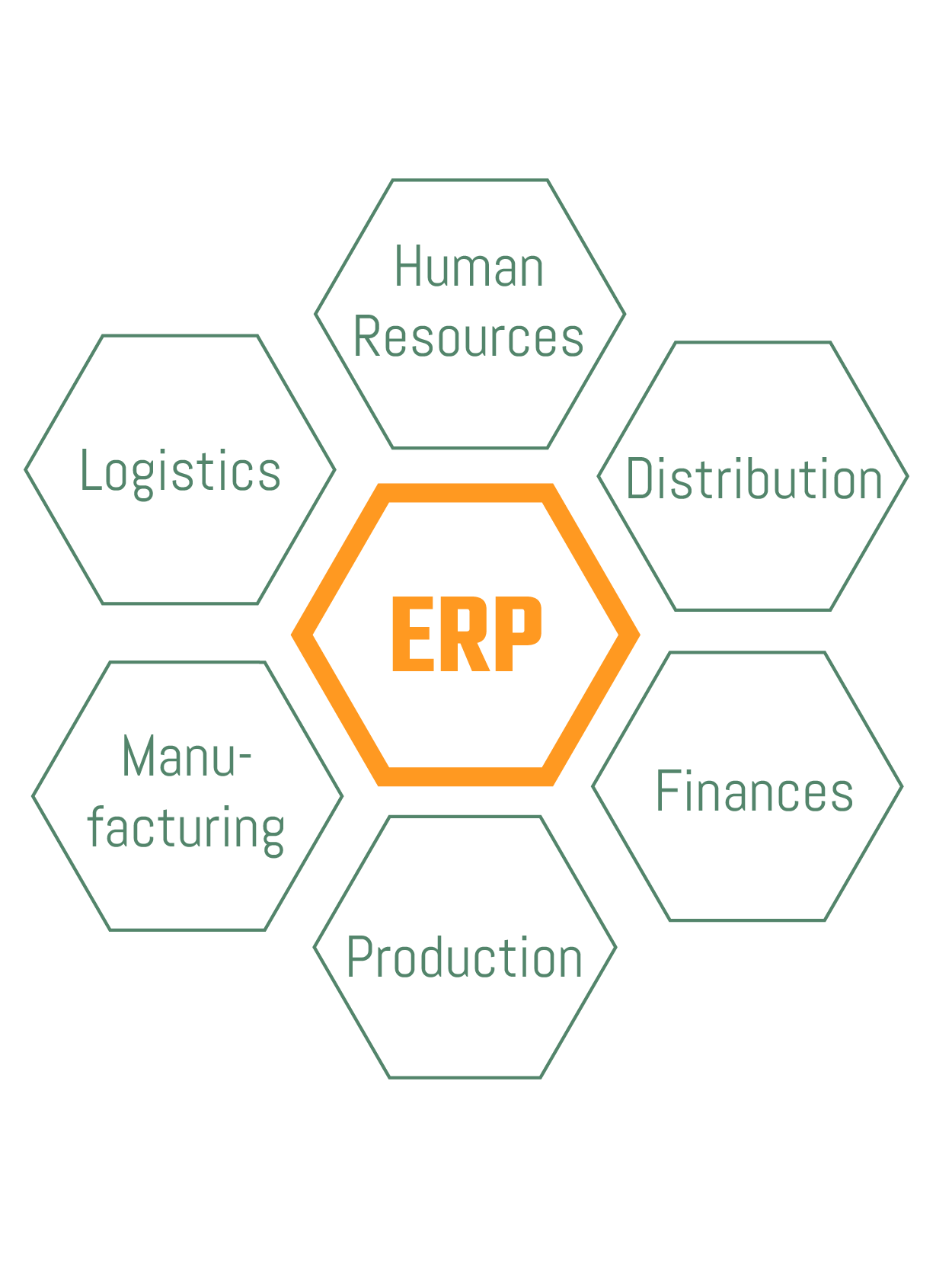 Areas of an ERP system